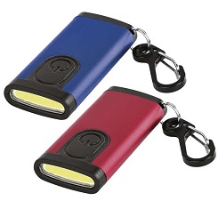 Nab�jacia mini LED baterka, pr�vesok na k���e, 100 lm, �erven�